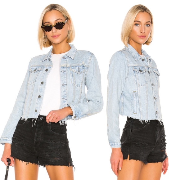 cara cropped denim jacket